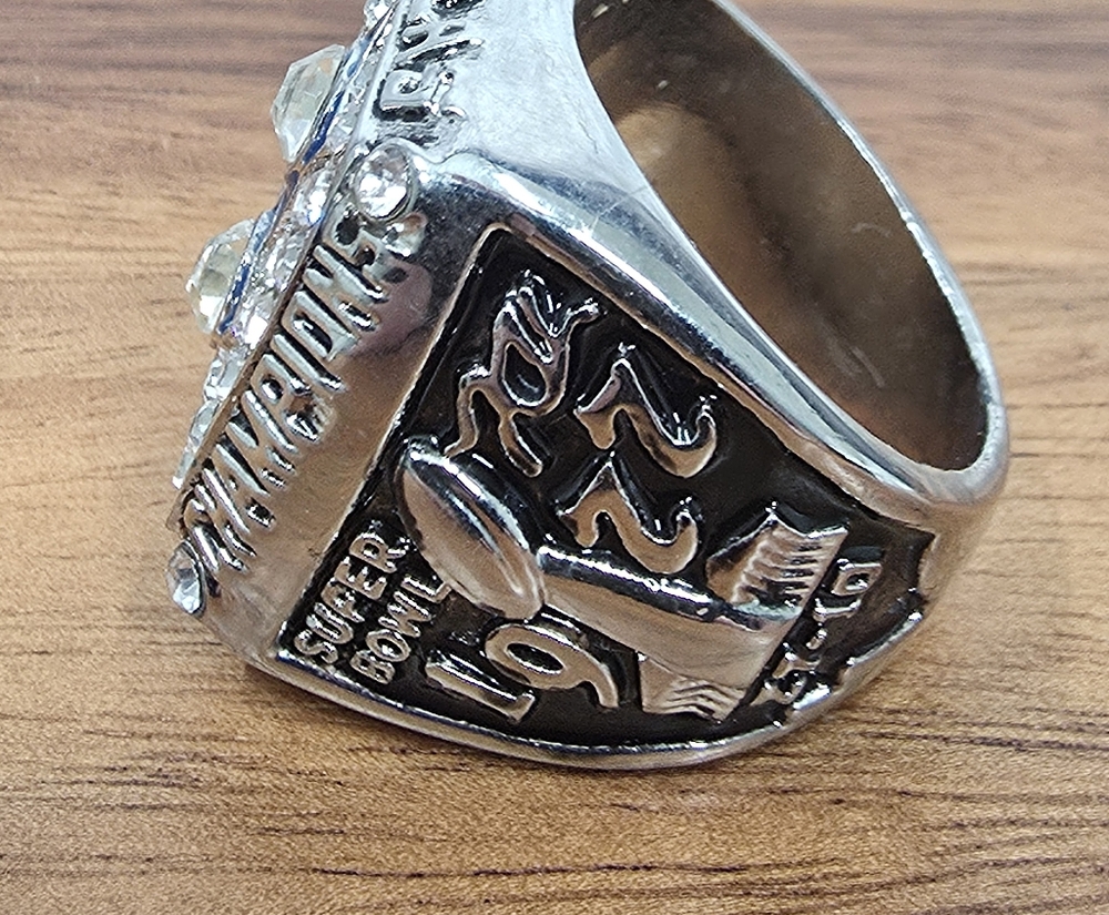 Dallas Cowboys‎ Championship Ring Size 11 Silver Staubach Fan Edition - Picture 2 of 7